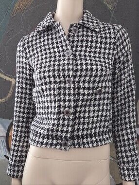 Morgan de Toi | Houndstooth Cropped Jacket